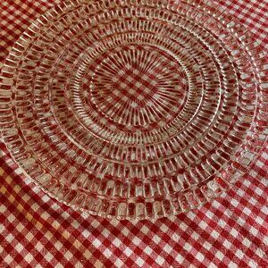 Vintage Clear Glass Serving Plate